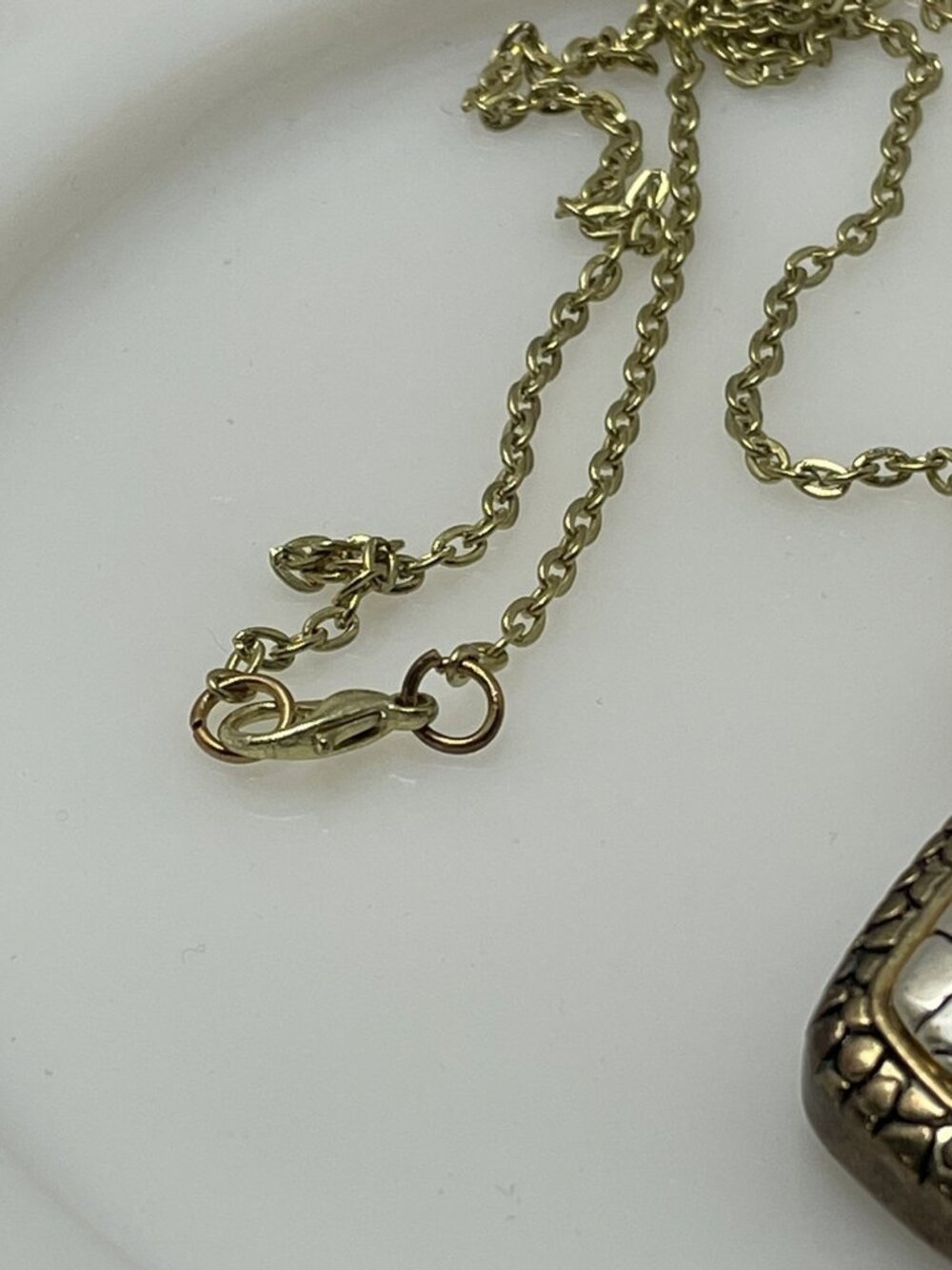 Premier Designs Salisbury 4300 Pendant Silver Tone Antiqued Gold Magnetic Bail - Picture 3 of 7